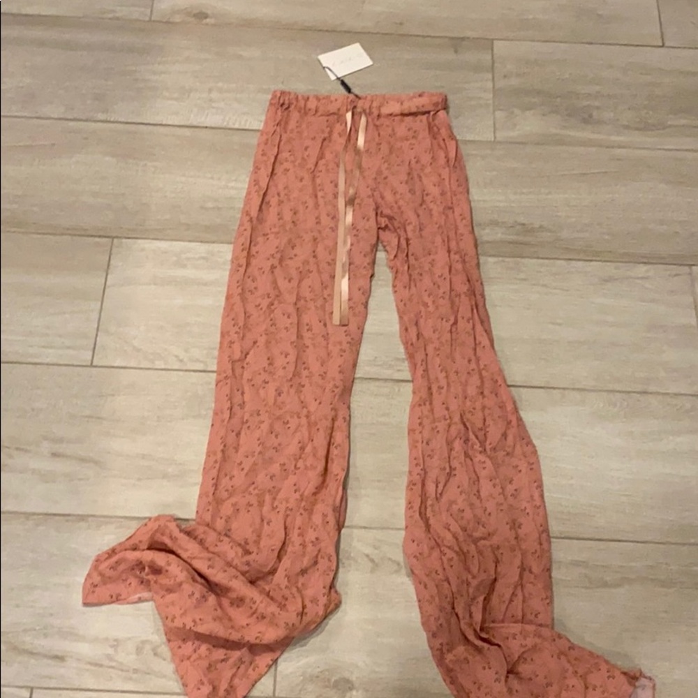 ALEXIS PINK FLORAL PALAZZO PANTS